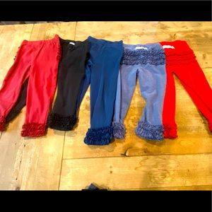 5 pair of Ruffle Butts leggings size 2T/3T.